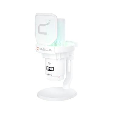 Imagem de Microfone USB COMICA EJoy Uni RGB para PC, PS4, PS5 e Mac, Ideal para Jogos, Streaming, Podcast, YouTube e Gravação, com Cancelamento de Ruído, Função Mudo, Controle de Ganho e Monitoramento
