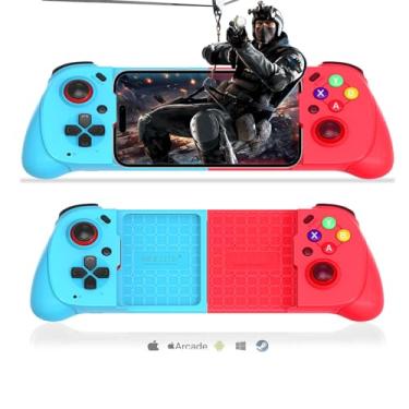 Imagem de Koiiko wireless Cloud Gaming Controller for iOS, Android, Windows PC, iPhone15/14, ipad, Steam etc.. With Hall trigger, Linear trigger and Analog trigger E-Sports Handle Gamepad, Bluetooth, BlueRed