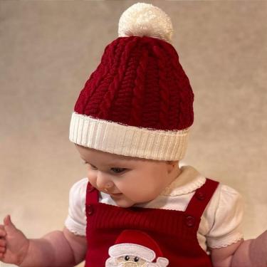 Imagem de Gorro Tricô Kids Natalino Vermelho