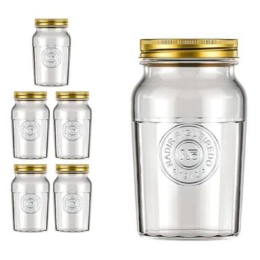 Imagem de Pote Americano Vintage Retro Tampa Biscoito 1,5L Nadir 5Un - NADIR FIG