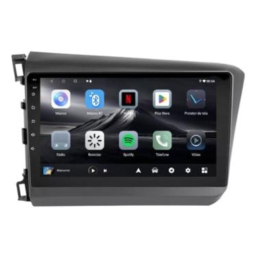 Imagem de Central Multimídia Honda Civic 2012 2013 2014 Adak G2 Tela de 9" QLED 2GB de RAM 64GB Android Auto e Carplay + Cãmera de ré - PLAY-2964/G2