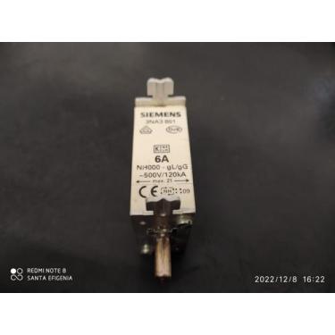 Imagem de 1x Fusivel Nh000 6amp 500v 120ka 3na3 801 Siemens