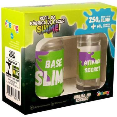 Imagem de Kit Refil Massinha De Modelar Slime 250g Brilha No Escuro - Bangtoys