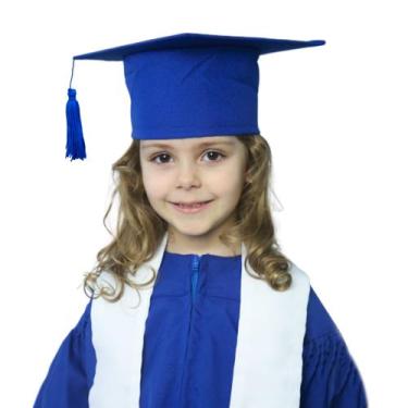 Imagem de Kit Capelo para Formatura pré escola 5 unidades - Levitali, azul royal