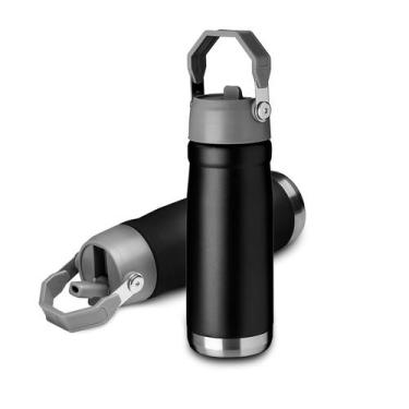 Imagem de Garrafa Térmica Squeeze 650ml Aço Inox Parede Dupla C/ Alça - ARKZ Spo