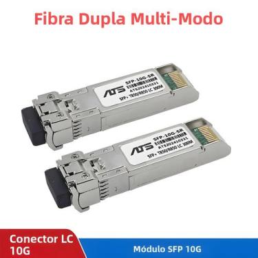 Imagem de Módulo Transceptor De Fibra SFP+ Multi-Modo SR Duplex LC 850nm 300m Pa
