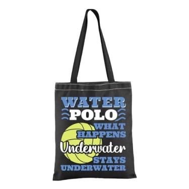 Imagem de TSOTMO Presente de jogador de polo aquático What Happens Under Water Stays Underwater Polo Presente para homens e mulheres, Bolsa subaquática, Tendência