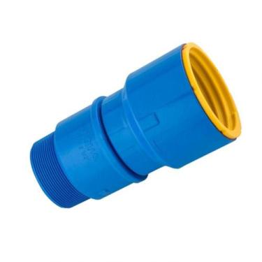 Imagem de Conexão Adaptador Fêmea Engate Rápido Roscável 3'' Azul - VIQUA