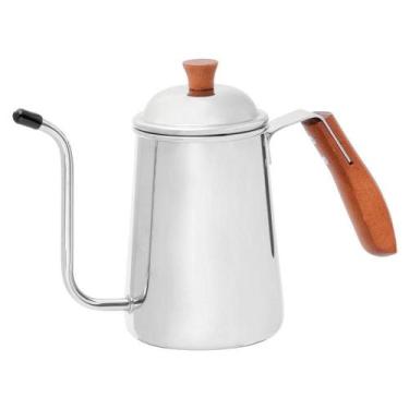 Imagem de Bule Bico Fino Inox Com Cabo De Madeira 700ml - Gici Casa