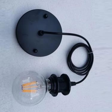 Imagem de Lustre moderno para casa de fazenda, lustre de roda de vagão, lustre redondo preto, lustre de vela industrial