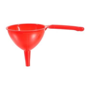 Imagem de DimyFew Funil de cozinha com boca larga para transferir vinagre, loção, óleo e geleia, Vermelho