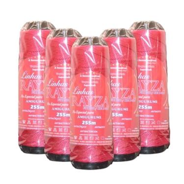 Imagem de Linha Rayza Amigurumi - Ideal para Crochê e Amigurumi - Tex 288 - Cor 045 Cereja (1, KIT5-95045)