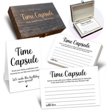 Imagem de Caixa de cápsulas Baby Time BEZBEX para 1º aniversário com 50 cartões