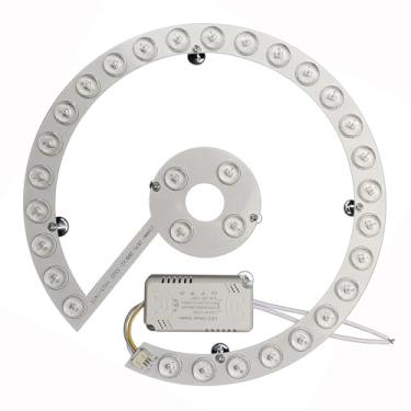 Imagem de Hyoquilex Lâmpada LED de 24W perto do teto para ventilador de montagem embutida kit de luz de reposição para painel de motor lâmpada de placa, 3CCT 3000K/4500K/6000K (24W)