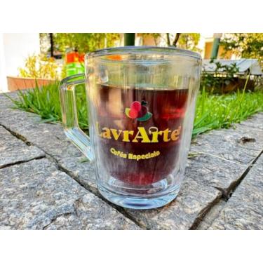Imagem de LavrArte Caneca de Acrílico para Café Especial, Transparente, 60ml, Design Ergonômico com Logo Exclusivo