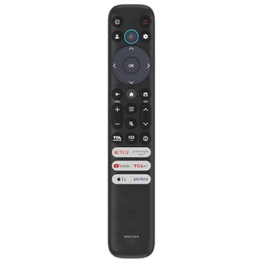 Imagem de Substituição de controle remoto RC813 TCL – fácil configuração, infravermelho + Bluetooth, teclas de atalho – Substituição do controle remoto universal TCL TV para Google e Android TV (séries QM8, QM7