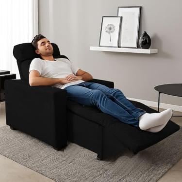 Imagem de Poltrona Cadeira Do Papai E Mamãe Reclinável Retrátil Para Sala De Descanso Madri Preto