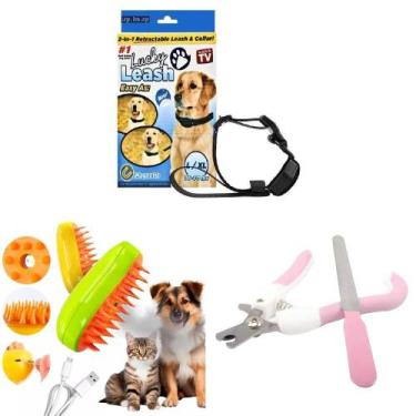 Imagem de Kit Coleira Magnetica + Escova Vapor + Alicate Lixa para Pet - AEB Var