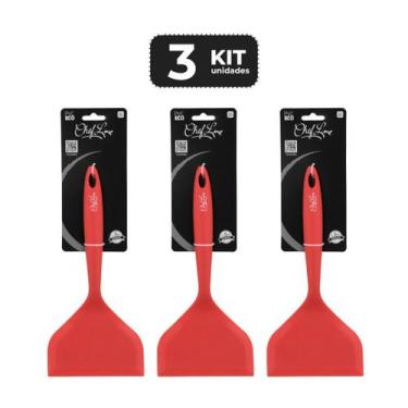 Imagem de Kit 3 espatula de silicone de boca larga 25 cm - Chef Line