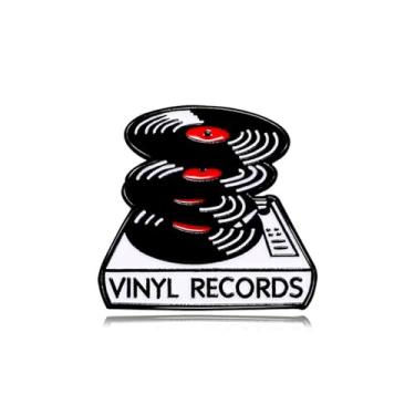 Imagem de Broche de vinil para toca-discos de música, broche esmaltado, disco, retrô, joias de música, presentes, ligas, Sem Pedra Preciosa