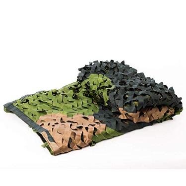 Imagem de Tencen Rede de camuflagem personalizada de malha dupla para decoração de caça, pátio, para-sol, foto, acampamento, fazenda de peixes, fábrica, exposição, pano de fundo, cortina de paintball, cerca