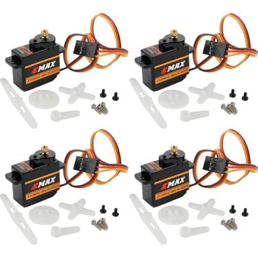 Imagem de Wishiot ES08MA II Metal Gear Micro Servo 2.0kg.cm High Torque RC Mini Servo 145° Rotation for Drones/RC Models, 12g Lightweight Design (4 PCS)