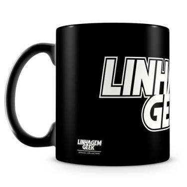 Imagem de Caneca Linhagem Geek 100% Preta - Cerâmica de Alta Qualidade, 325ml - 