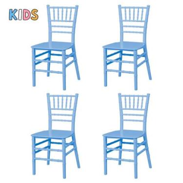 Imagem de Kit 4 Cadeiras Tiffany Infantil Espaço Kids Quarto Brinquedoteca - La 