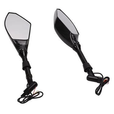 Imagem de Zhjvihx Espelho Retrovisor Convexo para Autobike, Espelho Retrovisor Preto para Motocicleta, Desempenho Estável de 10mm, Durável para Reparo do Motor