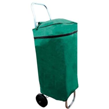 Imagem de Bolsa de Compras para Carrinho de Feira | Capa Reforçada e Resistente, Substituição Prática(Verde)