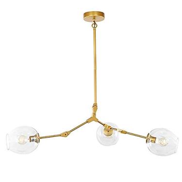 Imagem de Lustre Molecules Sputnik, abajures de vidro transparente, luminária suspensa, lustres E27, vintage, industrial, ajustável, teto, abajur transparente