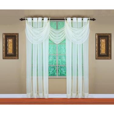 Imagem de Today's Curtain, Painel transparente Emelia Grommet 213 cm cru, 150 cm L x 213 cm C