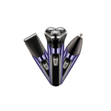Imagem de Barbeador elétrico 3 em 1 recarregável para corte de cabelo masculino 