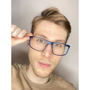 Imagem de Armação De Óculos Para Grau Masculino Retangular Butão Azul - Palas Ey