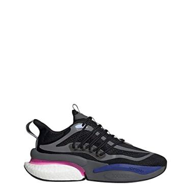 Imagem de adidas Tênis de corrida masculino Alphaboost V1 - Preto, Preto, azul, fúcsia, 43