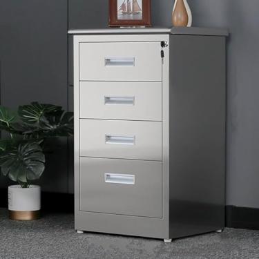 Imagem de Armário De Arquivo De Escritório De Aço Inoxidável Armário De Impressora, Armário De Armazenamento De Copiadora De Scanner Com Fechadura, Ar, 44 * 40 * 65cm-D（17.3 * 15.7 * 29.5inch）