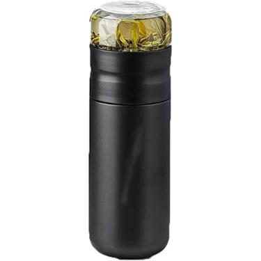 Imagem de Thermos Caneca de viagem de café com filtro de aço inoxidável copo de garrafa de chá com infusor de vidro separa chá e água 300 ml garrafa térmica a vácuo de inauguração de casa