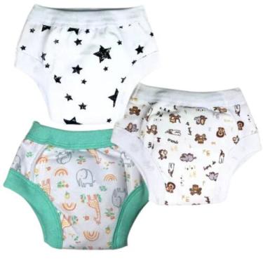 Imagem de Kit 3und Treinamento Desfralde Bebê Reutilizável Safari/Star - Minha E