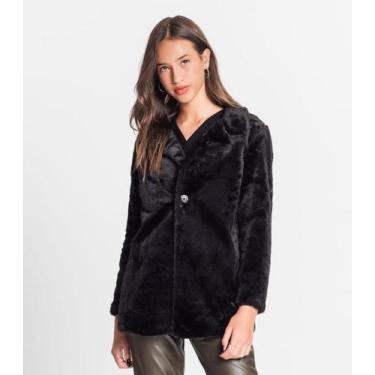 Imagem de Casaco Juvenil Feminino Pelo Safira Minty Preto, 12, Preto
