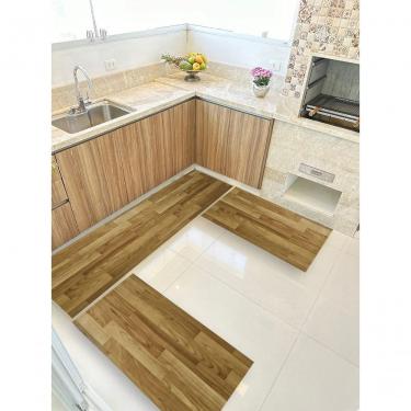 Imagem de Kit 3 Peças Jogo Cozinha Passadeira Manta Vinilico Laminado London