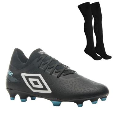 Imagem de Kit Chuteira Campo Umbro Adamant Premier Infantil + Meião