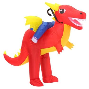 Imagem de Colaxi Fantasia inflável de dinossauro resistente a rasgos para cosplay de Halloween, Tamanho Adulto