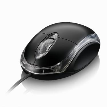 Imagem de Mouse Òptico Preto Com Fio Notebook Smartphone Pc Ka - 601
