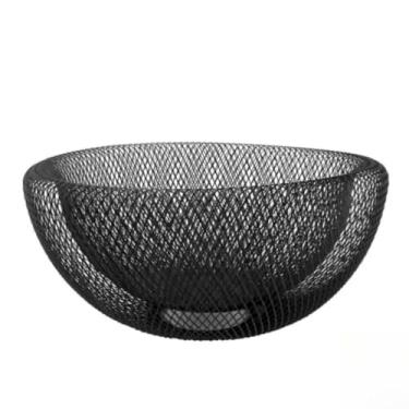 Imagem de Fruteira de Mesa Aramado Preto 30cm – Centro de Mesa, Organizador de Frutas e Decoração Minimalista (30X14 CM)