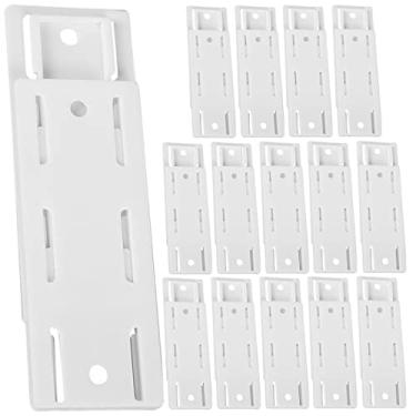 Imagem de EM 15 peças, fixador de soquete, suporte de tomada autoadesivo, suporte de tomada sem perfuração, para roteador WiFi, fixador de soquete reutilizável para cozinha, casa e escritório QUWUMGD (branco)