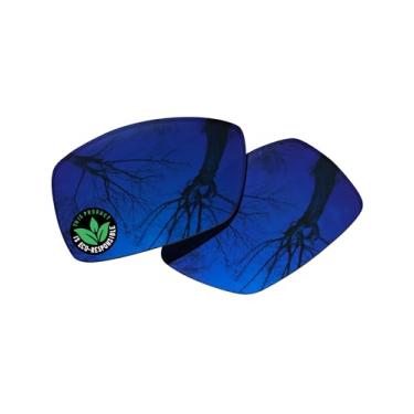 Imagem de Raydi Lentes de reposição de policarbonato para óculos de sol Maui Jim Peahi - Trail Blue Mirror - Polarizadas