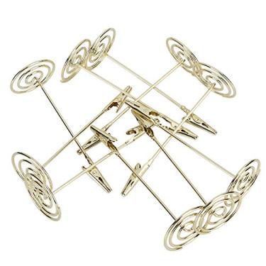 Imagem de Acouto 10pcs Porta-cartões de Mesa Dourado - Clipes de Cartões de Mesa de Metal Ouro Desktop Metal Porta-cartões de Mensagens de Negócios - de Lugar de Festa de Casamento