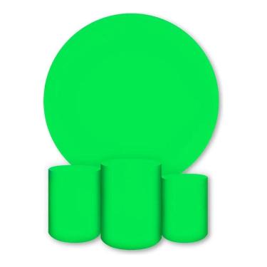 Imagem de Painel Redondo E Capas De Cilindro Subl Verde-Claro