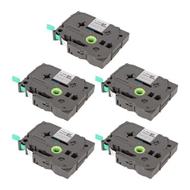 Imagem de Generic Fita para Máquina de Etiqueta, Fita para Fabricante de Etiquetas, 5 Peças, Suporte Dividido Multiuso, Durável para PT D200 PT 1290 (Bze-725)