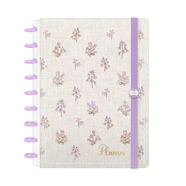Imagem de Planner Inteligente 2026 Iscool Disc Datado Entrepontos Floral Rosa e Lilás